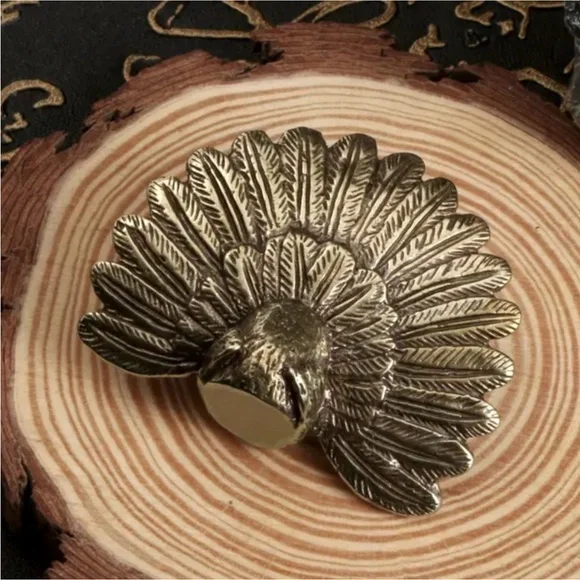 Brass Peacock Figurine - Picture 2 of 7